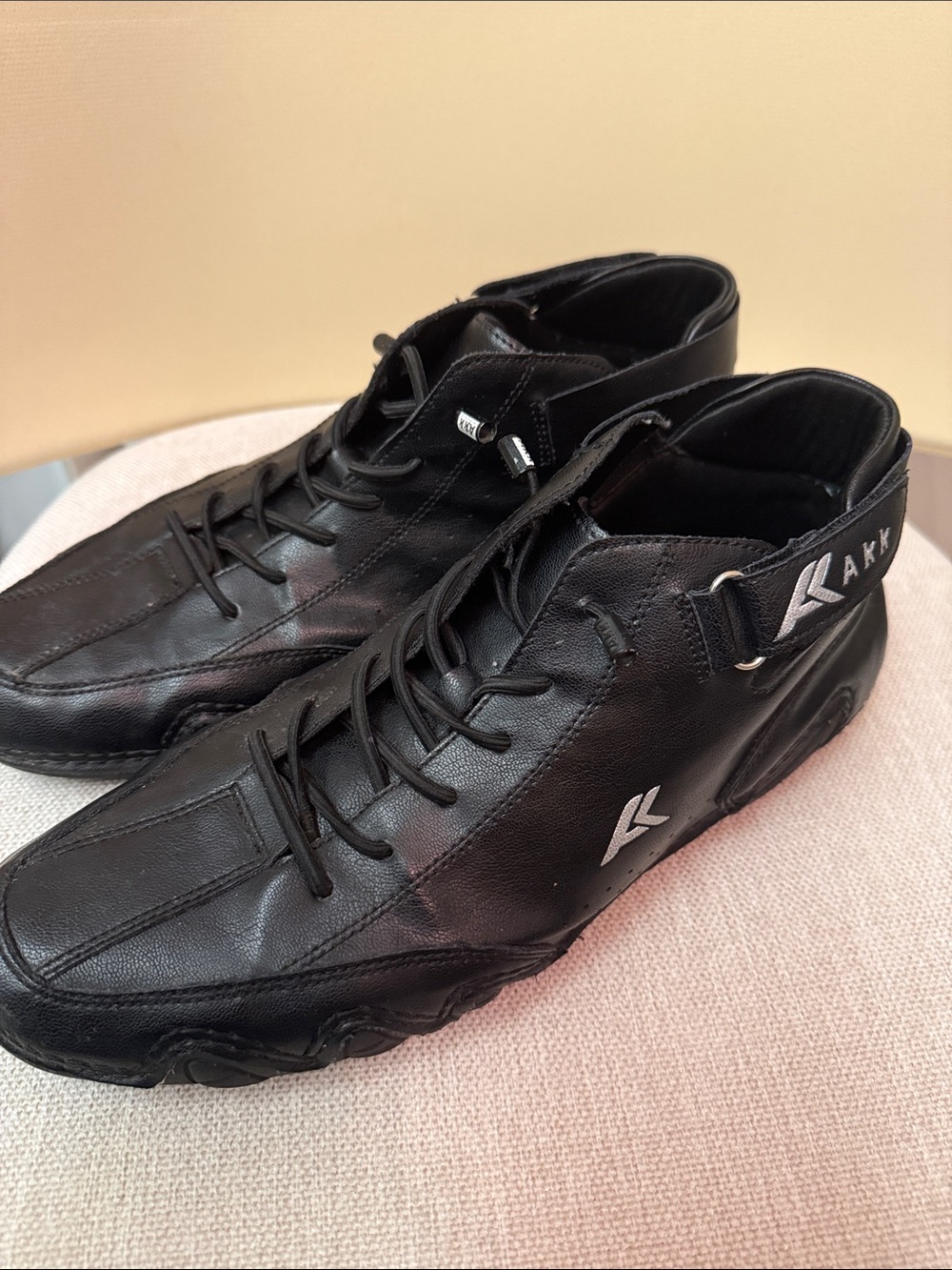 Black Men’s AKK High Top Sneaker — Lace-Up Ankle Comfort